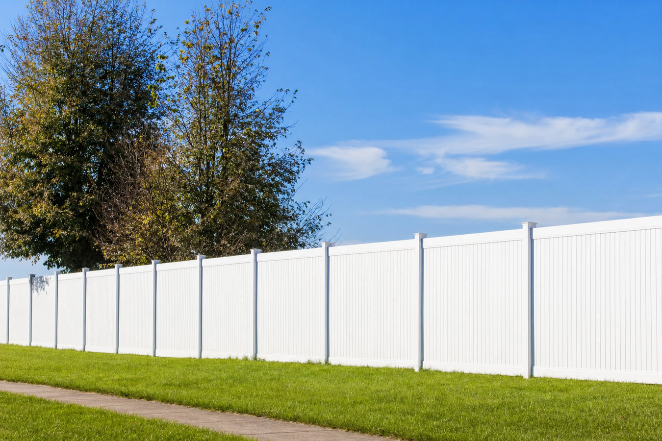 Vinyl fence installation